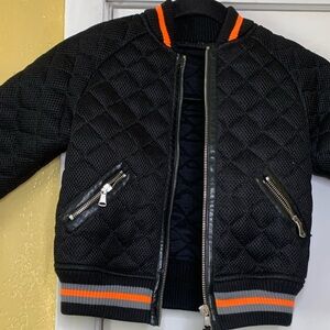 Armani Exchange boy’s mesh quilted Italy black jacket Sz 6